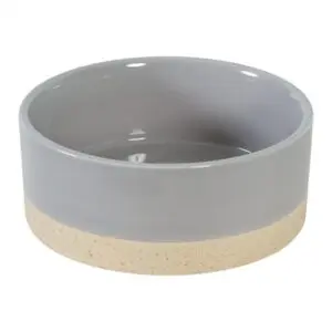 Zolux Olaria voerbak keramiek grijs 750 ml – rustiek - Afbeelding 1
