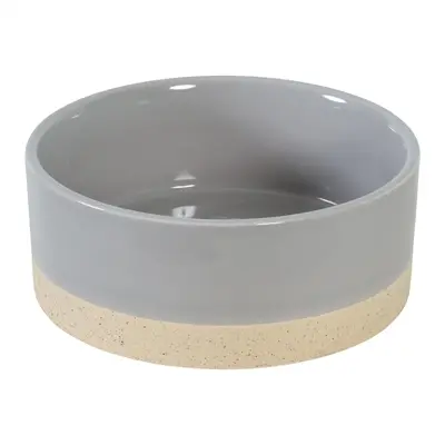 Zolux Olaria voerbak keramiek grijs 750 ml – rustiek