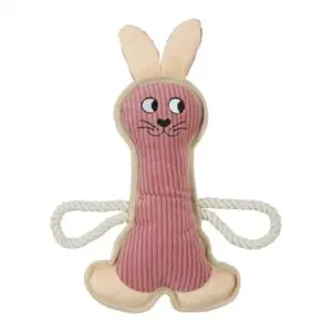 Zolux Buddy konijn hondenspeeltje roze 27 x 5 x 33 cm – pluche, piepend - Afbeelding 1