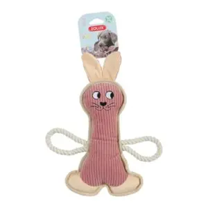 Zolux Buddy konijn hondenspeeltje roze 27 x 5 x 33 cm – pluche, piepend - Afbeelding 4