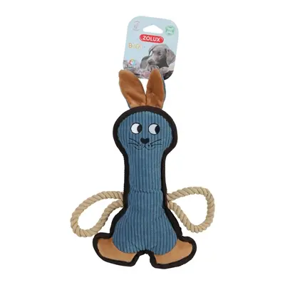 Zolux Buddy konijn hondenspeeltje blauw 27 x 5 x 33 cm – pluche, piepend