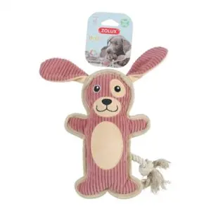 Zolux Buddy hond hondenspeeltje roze 20 x 5 x 23 cm – pluche, piepend - Afbeelding 4