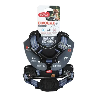 Zolux Bivouak hondentuig blauw XS 33-43 cm – tot 5 kg
