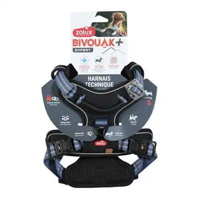 Zolux Bivouak hondentuig blauw S 43-56 cm – tot 10 kg