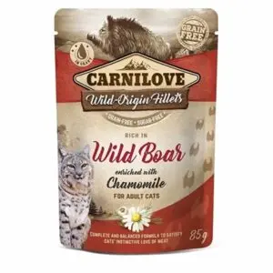 Carnilove kattenvoer natvoer wild zwijn 24 x 85 g – eiwitrijk, pouch - Afbeelding 4