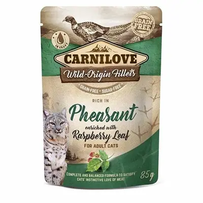 Carnilove kattenvoer natvoer fazant 24 x 85 g – hypoallergeen, pouch