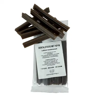 I Am Dental Sticks kip M – kauwsnack voor honden, 16 x 7 stuks
