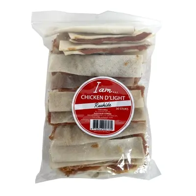 I Am Chicken D'Light Rawhide hondensnack 30 stuks – kip en runderhuid