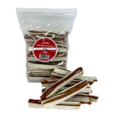 I Am Chicken D'Light Jerky hondensnack 30 stuks – kip en runderhuid