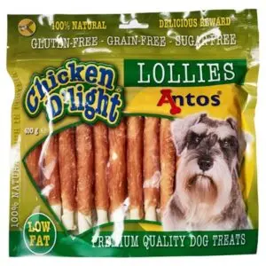 Antos Chicken D'Light Lollies 400 g – kauwsnack kip, glutenvrij - Afbeelding 1