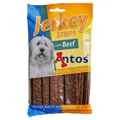 Antos Jerky Strips rund 20 stuks (200 g) – zachte vleessnacks