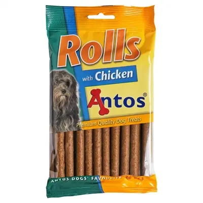Antos Rolls kip 20 stuks (200 g) – stevige hondensnacks