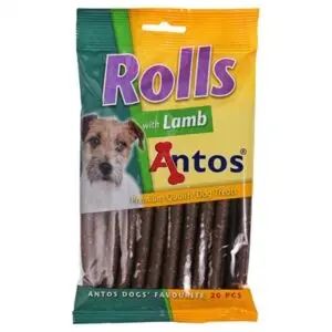 Antos Rolls lam 20 stuks (200 g) – rolvormige hondensnacks - Afbeelding 1