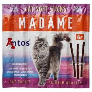 Antos kattensnacks Soft Sticks Madame zalm en forel 30 g - Afbeelding 1