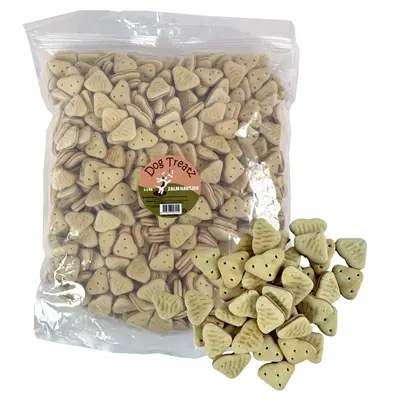 Dog Treatz zalm hartjes 2,5 kg – krokante hartjes gevuld met zalm