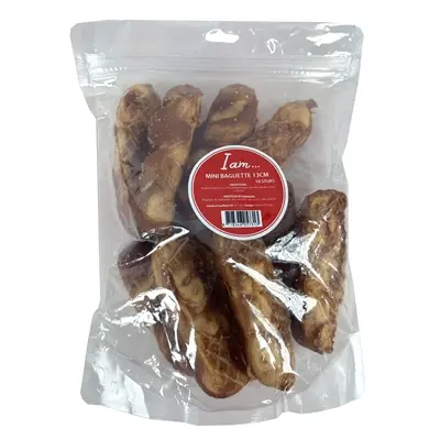 I Am Mini Baguette hondensnack 13 cm – runderhuid met kip, 10 stuks