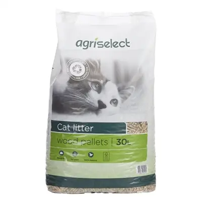 Agriselect Cat Litter Wood Pellets kattenbakvulling houtkorrels 30 liter