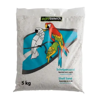 Agriselect schelpenzand 5 kg – stofarm vogelzand met anijs