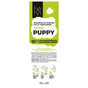 Hery puppy shampoopoeder katoen 25 g – milde reiniging - Afbeelding 1