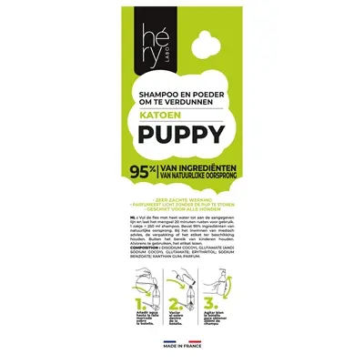 Hery puppy shampoopoeder katoen 25 g – milde reiniging
