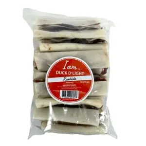 I Am Duck D'Light Rawhide hondensnack 30 stuks – eend en runderhuid - Afbeelding 4