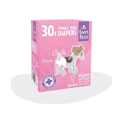 EasyPets hondenluiers voor teven XS/S 30 stuks – ademend, absorberend
