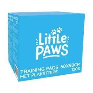 EasyPets Little Paws training pads 60 x 90 cm – 120 stuks, geurloos - Afbeelding 1