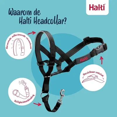 Halti hoofdhalster Headcollar zwart maat 3 – nekomvang 40-54 cm - Afbeelding 3