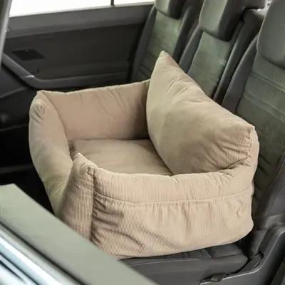 Trixie autostoel dubbel taupe 80 x 60 x 35 cm – voor 2 kleine honden - Afbeelding 5