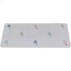 Trixie placemat Lilly kat grijs 44 x 28 cm – slipvast - Afbeelding 1