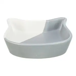 Trixie voerbak kat kattenkop keramiek grijs/wit 13 cm 200 ml - Afbeelding 4