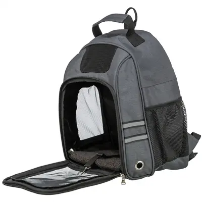 Trixie hondentas rugtas Dan grijs 34 x 26 x 44 cm – met tailleriem - Afbeelding 5