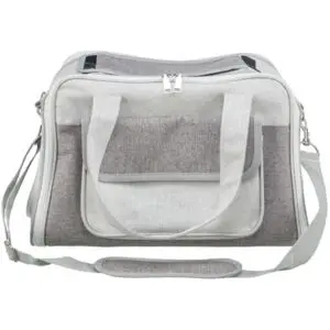 Trixie hondentas Libby grijs 42 x 25 x 27 cm – met gaasinzetstuk - Afbeelding 1