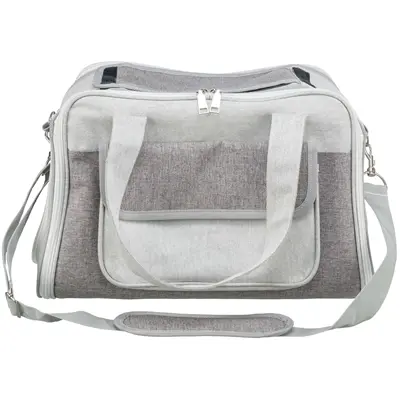 Trixie hondentas Libby grijs 42 x 25 x 27 cm – met gaasinzetstuk