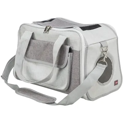 Trixie hondentas Libby grijs 42 x 25 x 27 cm – met gaasinzetstuk