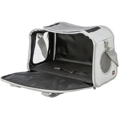 Trixie hondentas Libby grijs 42 x 25 x 27 cm – met gaasinzetstuk - Afbeelding 3