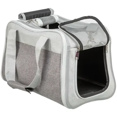 Trixie hondentas Libby grijs 42 x 25 x 27 cm – met gaasinzetstuk - Afbeelding 4