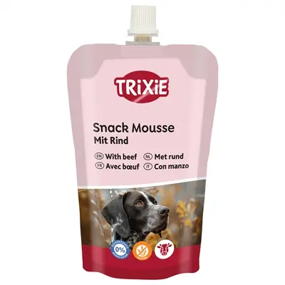 Trixie Snack Mousse rund 200 g – vloeibare hondenbeloning in tube
