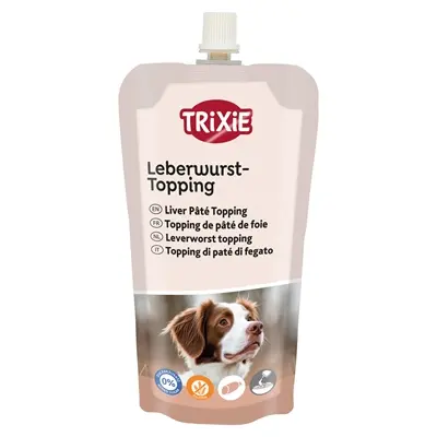 Trixie leverworst topping 300 ml – glutenvrij, voor droogvoer