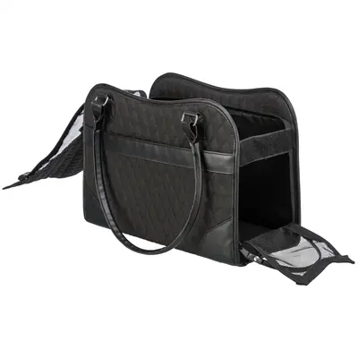 Trixie hondentas Amina zwart 37 x 18 x 29 cm – met korthouder - Afbeelding 4