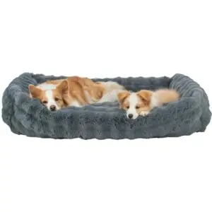 Trixie hondenmand Elli rechthoek donkergrijs 120 x 80 cm – pluche - Afbeelding 4