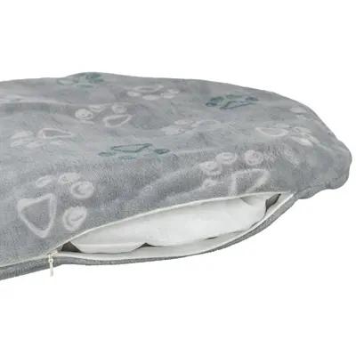Trixie hondenkussen Jimmy Soft ovaal lichtgrijs 54 x 35 cm – pluche