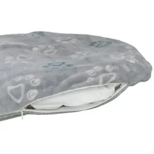 Trixie hondenkussen Jimmy Soft ovaal lichtgrijs 86 x 56 cm – pluche - Afbeelding 4