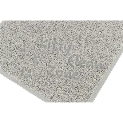 Trixie kattenbakmat pvc lichtgrijs 45 x 37 cm – slipvast