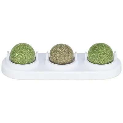 Trixie kattenspeelgoed speelballen matatabi en catnip met houder 5 cm