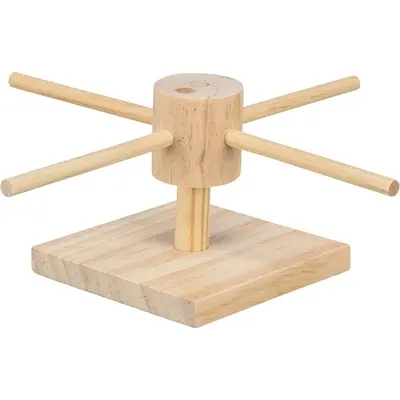 Trixie voerdraaimolen onbehandeld hout 22 x 22 x 8 cm – knaagdieren