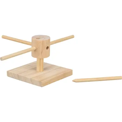 Trixie voerdraaimolen onbehandeld hout 22 x 22 x 8 cm – knaagdieren