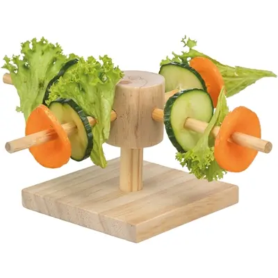 Trixie voerdraaimolen onbehandeld hout 22 x 22 x 8 cm – knaagdieren - Afbeelding 3