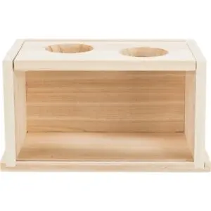 Trixie zandbak voor hamster en gerbil onbehandeld hout 28 x 15 x 15 cm - Afbeelding 1