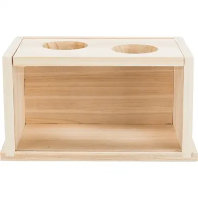 Trixie zandbak voor hamster en gerbil onbehandeld hout 28 x 15 x 15 cm
